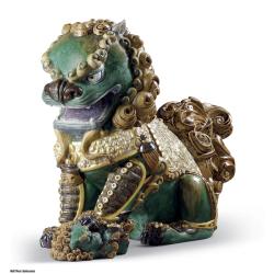 Lladro Oriental Lioness Sculpture. Green. Limited Edition 01001986