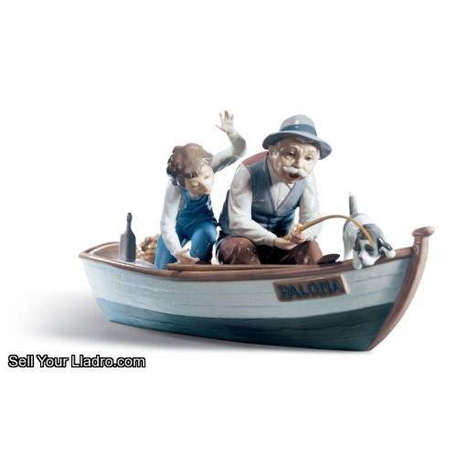 Lladro Fishing with Gramps Figurine 01005215