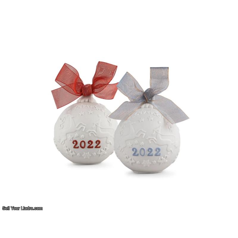 Lladro 2022 Christmas Ball Set 01018467_01018466