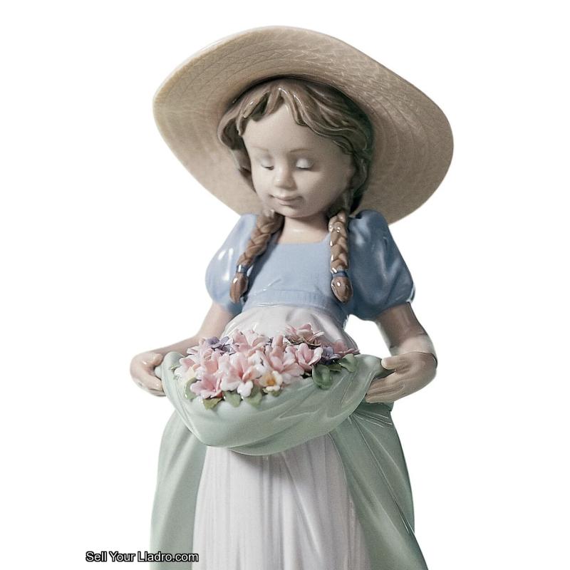 Lladro Bountiful Blossoms Girl Figurine 01006756