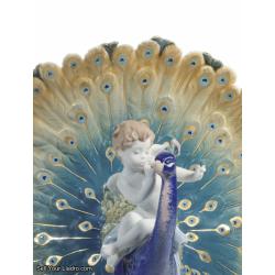 Lladro Cherub on a Peacock Figurine Limited Edition 01001961
