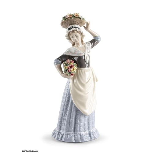 Lladro Flower Picking Woman Figurine 01009545