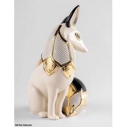 Lladro Fox jewel Sculpture Glazed porcelain figure of a fox 01009727