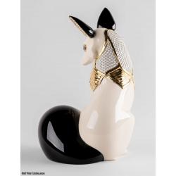 Lladro Fox jewel Sculpture Glazed porcelain figure of a fox 01009727