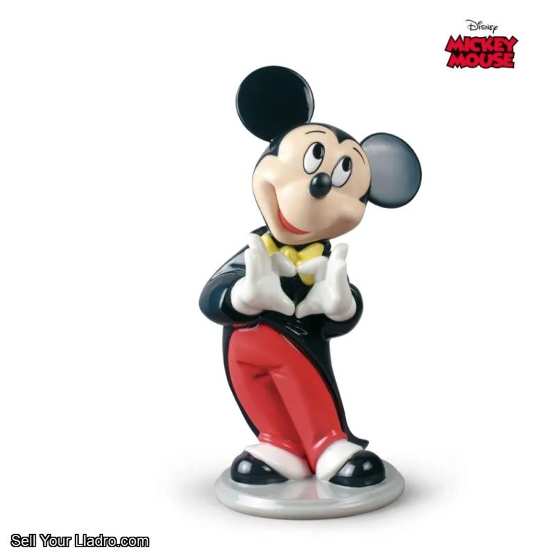 Lladro Mickey Mouse Minnie Set Of Screen Debut 90Th Anniversary Disney 01009079_01009345