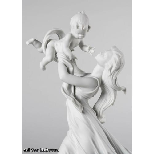 Lladro My Little Sweetie Mother Figurine. Matte White 01009430