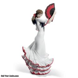 Lladro Passion and Soul Flamenco Woman Figurine. 60th Anniversary. Red 01008683