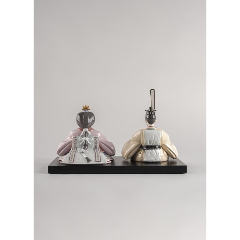 Hina Dolls Figurine. Beige & pink 01009543